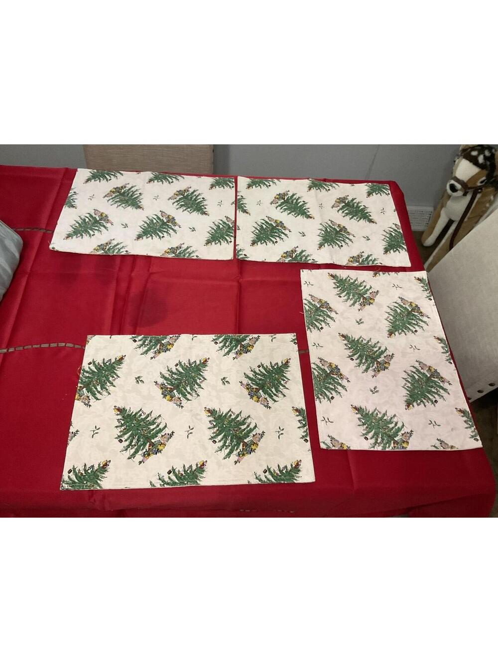 Spode Cotton Damask Placemats Set Of 4 13x18.5